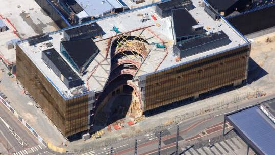 Emporias Bärnstensentré under uppbyggnad