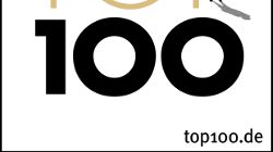 Das Top 100-Siegel „Top-Innovator 2017“, das aeris ab sofort tragen darf. 