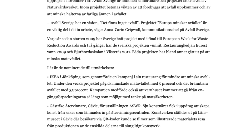 De fyra bästa nominerade till europeisk utmärkelse