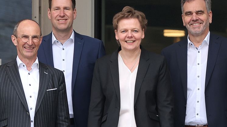 v. l.: Erwin Bumberger, Gerhard Grebler, Marion Mai, Stefan Siebert
