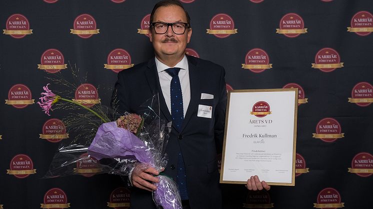 Fredrik Kullman, vd Bjurfors Sverige är årets vd. 