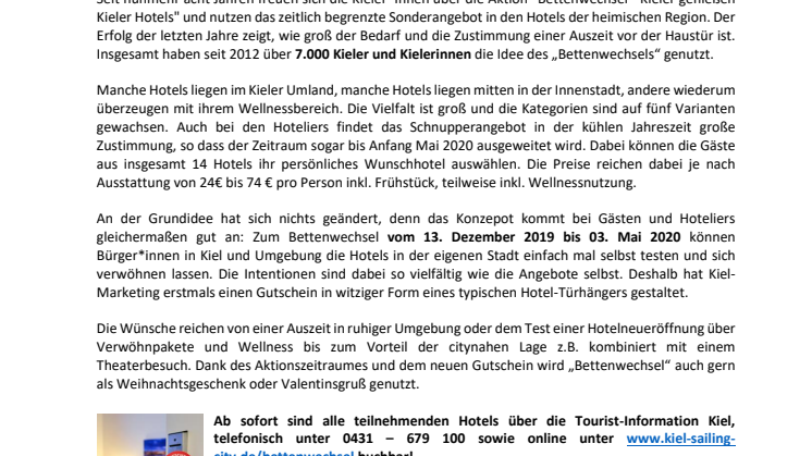 Kieler Bettenwechsel zum Verschenken - verwöhnen lassen zu Sonderkonditionen