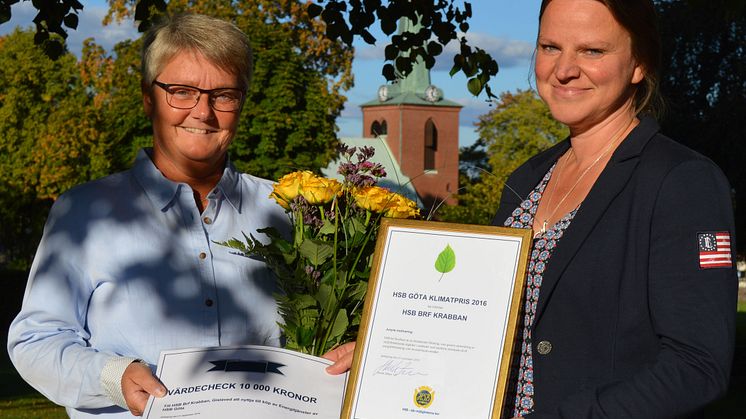 HSB brf Krabban i Gislaved vinnare av HSB Göta Klimatpris 2016 