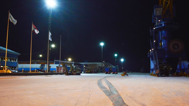 Mastbelysning Piteå Hamn
