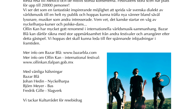 Bazar Blå till stor festival i Mexico