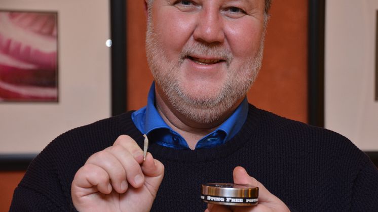Bengt Wiberg som står bakom idén Sting free snus som är en av idéerna på Venture Cups Top 20 ideas list