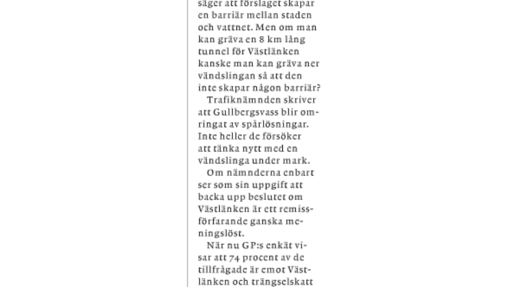 Vägvalet motarbetas
