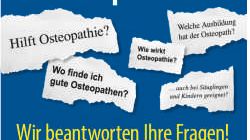Informationsstand zum Thema Osteopathie in Bamberg