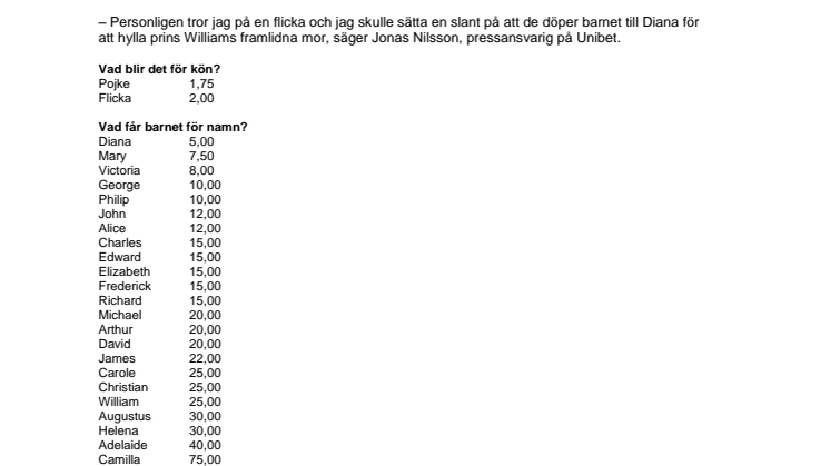 Får Kate och William en Diana?