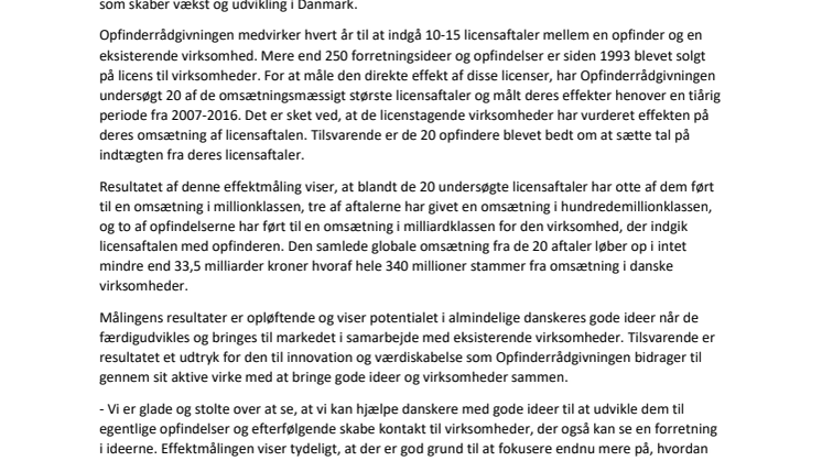 Danske opfindere skaber milliardomsætning