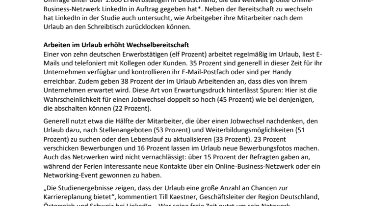 Sommerurlaub und Karriereplanung: Jobsuche am Swimming-Pool
