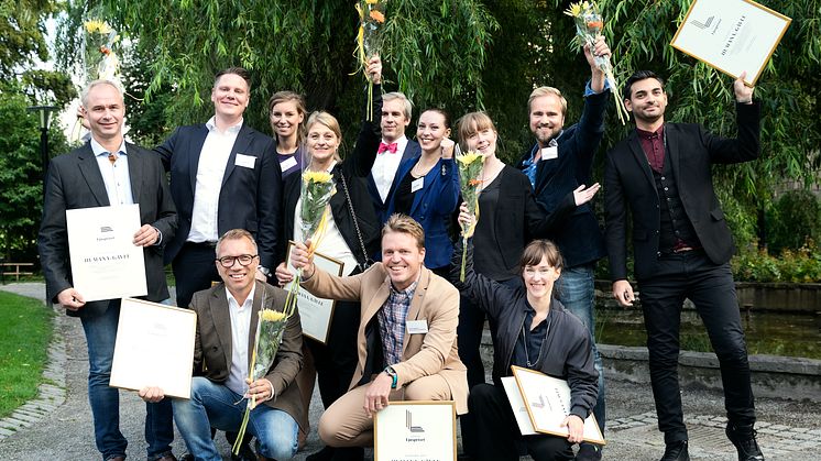 Vinnarteamet bakom Humanas äldreboende i Gävle - årets vinnare av Svenska Ljuspriset