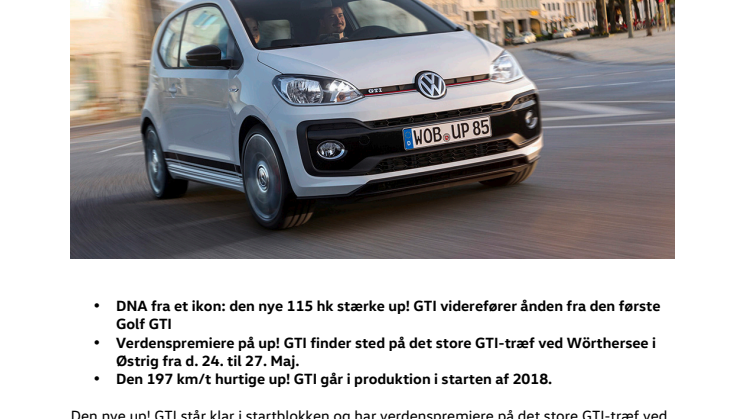 up!-tur: verdenspremiere på den nye up! GTI