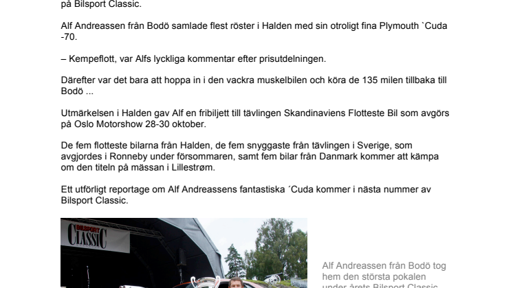 Norges Flotteste Bil utsedd