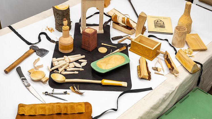 Imaginary wooden artefacts, purporting to be from an ancient shrine to a Roman goddess, have been created as a collection of artworks by Northumbria University lecturer Philip Luscombe.