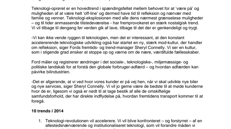 TREND-RAPPORT FORUDSIGER TEKNOLOGI-OPRØR
