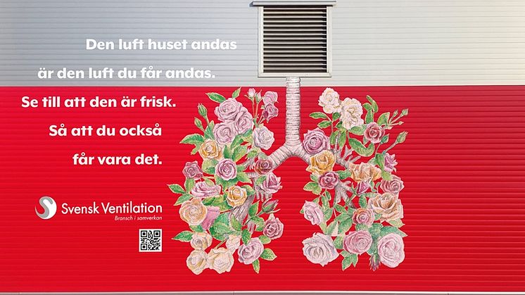 För att uppmärksamma kampanjen ser det ut så här på fasaden hos Bevego i Landvetter.