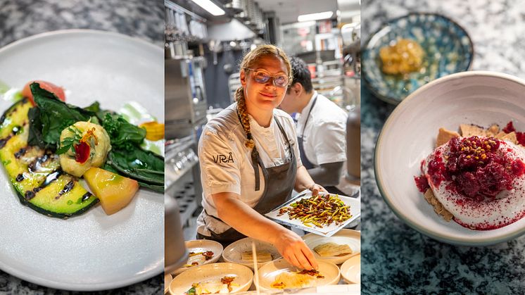 Sofia B Olsson och Vilma Hinnersson skapade menyn till Honungsdagen på restaurang Vrå. Foto: Lena Granefelt.