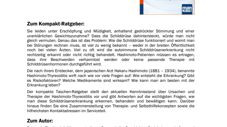 Waschzettel Kompakt-Ratgeber "Hashimoto"