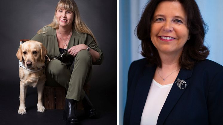 Anna Bergholtz, entreprenör och journalist och Maria Mindhammar, generaldirektör på Arbetsförmedlingen deltar i paneldebatten ”Varför hittar inte företag personal att anställa samtidigt som det finns så många arbetslösa?” på Jobbfestivalen.          