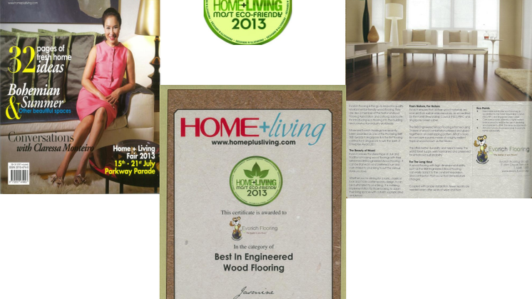Evorich Flooring Awarded the Most Eco Friendly Award 2013 for the Best Engineered Flooring