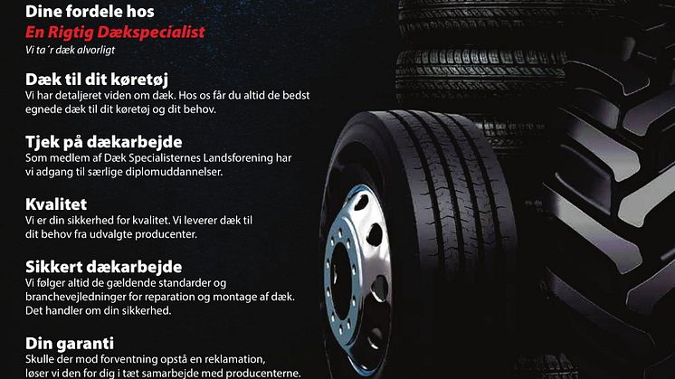 Hvad er en rigtig dækspecialist informationsplanche