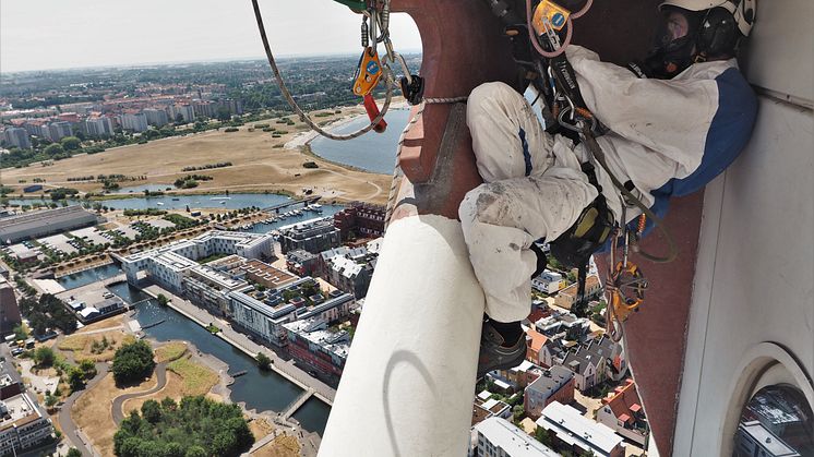 Fasadarbete på Turning Torso