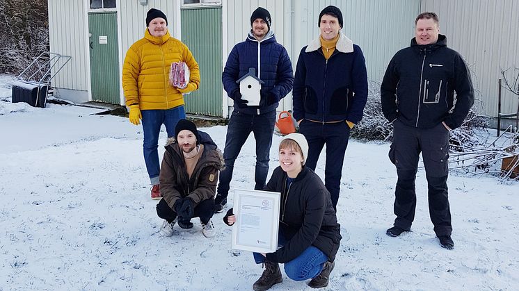 Bakre raden, fr v: Emil Johansson, Matthias Grimm, Ludvig Stolterman, Mattias Palmqvist. Främre raden, fr v: Emil Edeholt, Vilma Larsson.