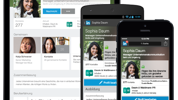 Linkedin optimiert Nutzerprofile für Mobilgeräte