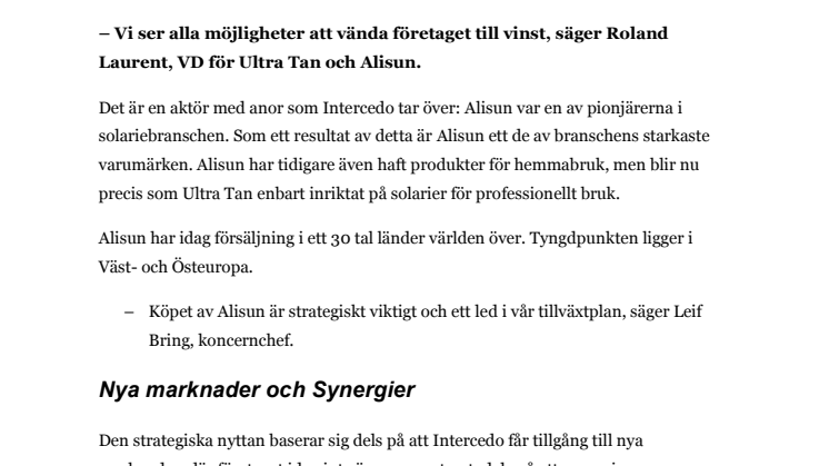 Ultra Tan växer i krisen