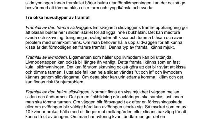 Fakta om framfall