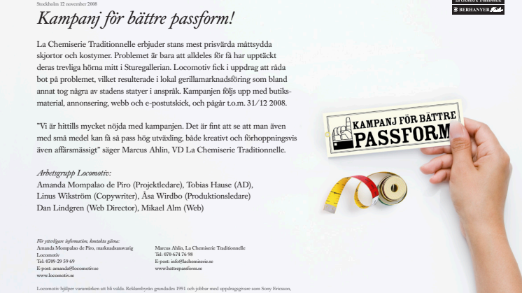Kampanj för bättre passform!