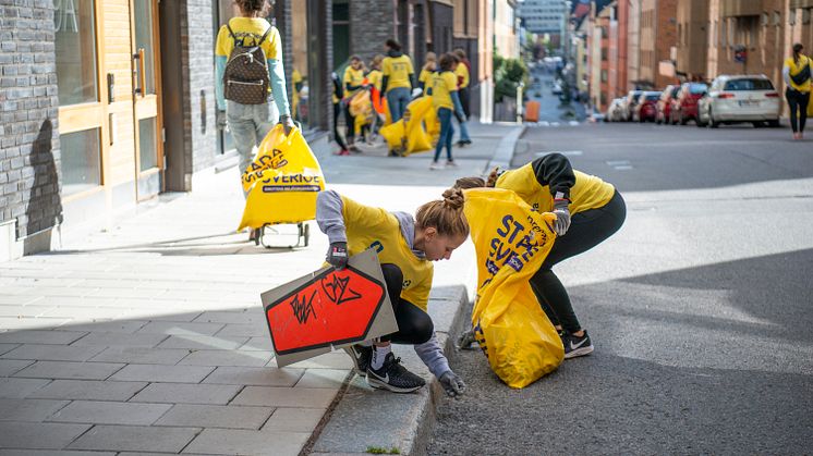 Rekordmånga föreningar städar Norrköping mellan 7-13 september. Foto: Josefin Warg/Städa Sverige.
