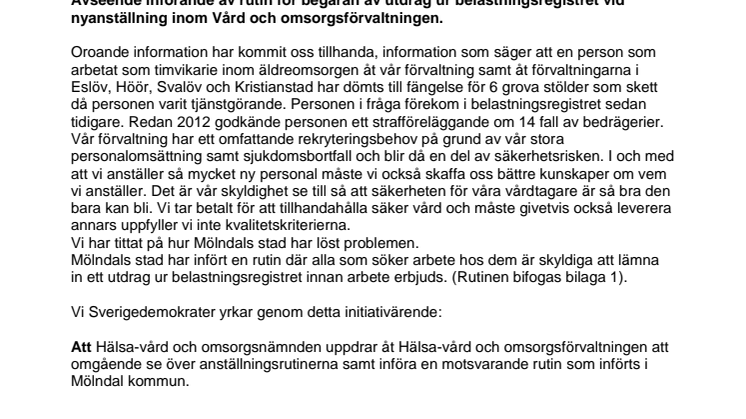 Tryggare vardag för Malmös vårdtagare