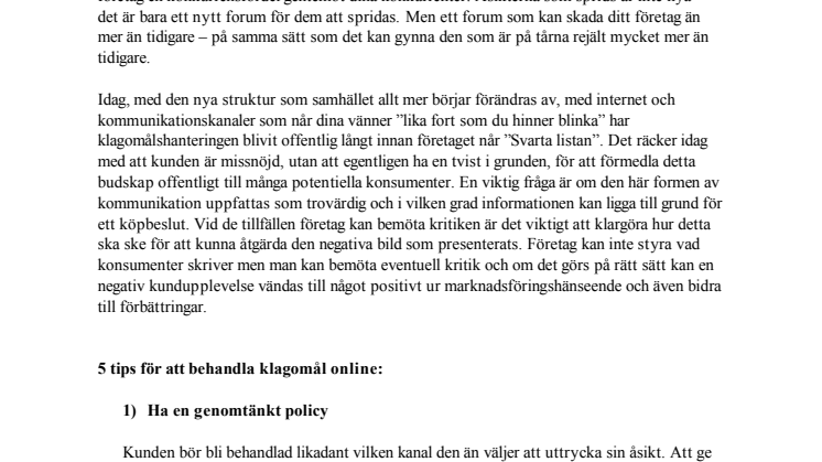 Hur du bäst bemöter missnöjda kunder i sociala medier