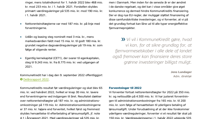 KommuneKredit Regnskabsmeddelelse til Delårsrapport 2022.pdf