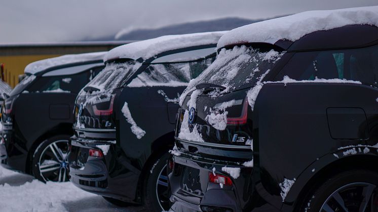 BMW i3 på kaia i Drammen