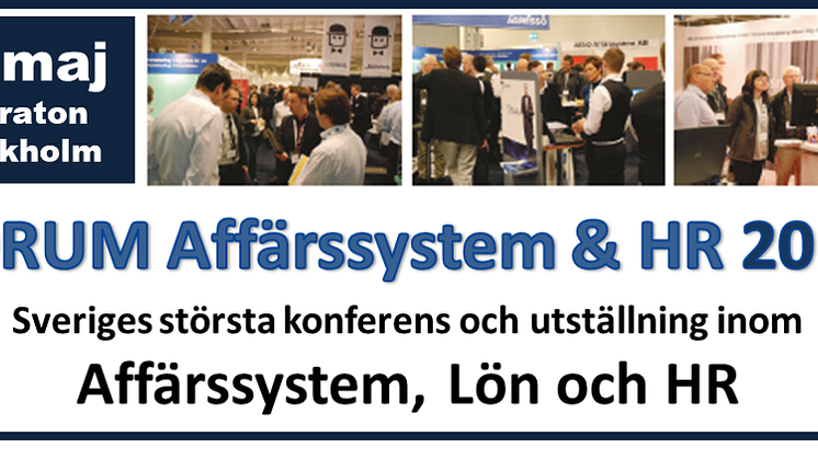 Välkommen att besöka oss på mässan Forum Affärssystem & HR 2019