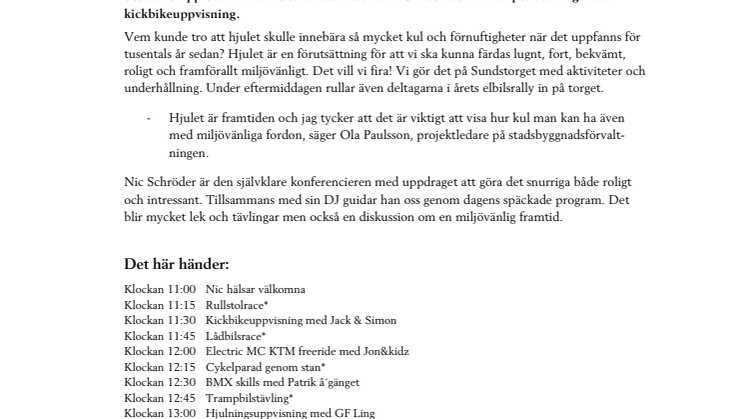 Hjulfesten – en snurrig och laddad hyllning till hjulet