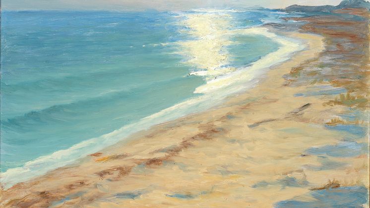 P. S. Krøyer, Solskin over havet ved Skagen Strand