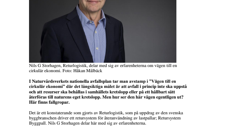 Det behövs en tydligare väg för den cirkulära ekonomin