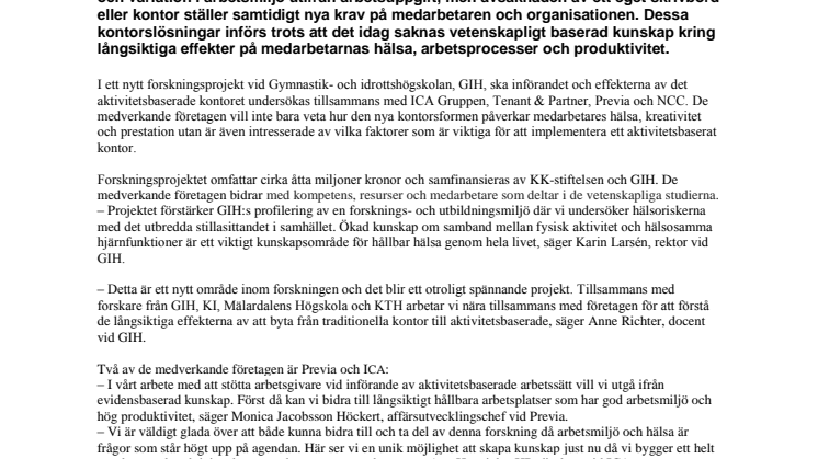 Hur påverkas vi av aktivitetsbaserat kontor?