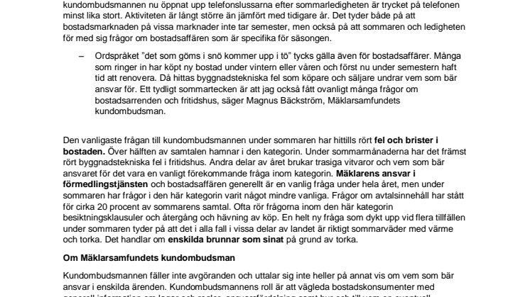 Högtryck hos Mäklarsamfundets kundombudsman