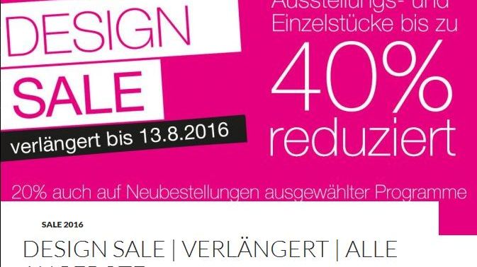 BoConcept DESIGN SALE – verlängert bis zum 13. August 2016