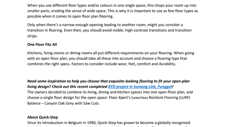 Flooring Tips for Open-Plan Living