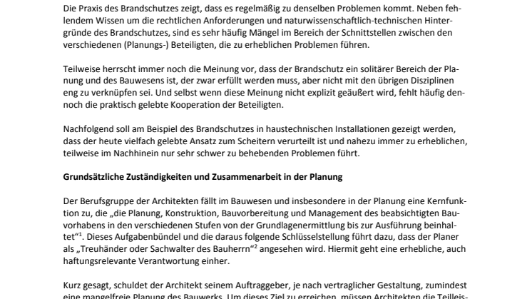DOYMA-Fachartikel: Brandschutz - Wer ist wofür zuständig?