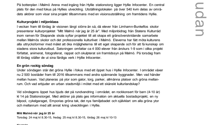 Framtidstro och rockkonsert i Hyllie