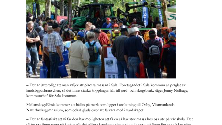 Startklart i Sala för den nya skogsmässan
