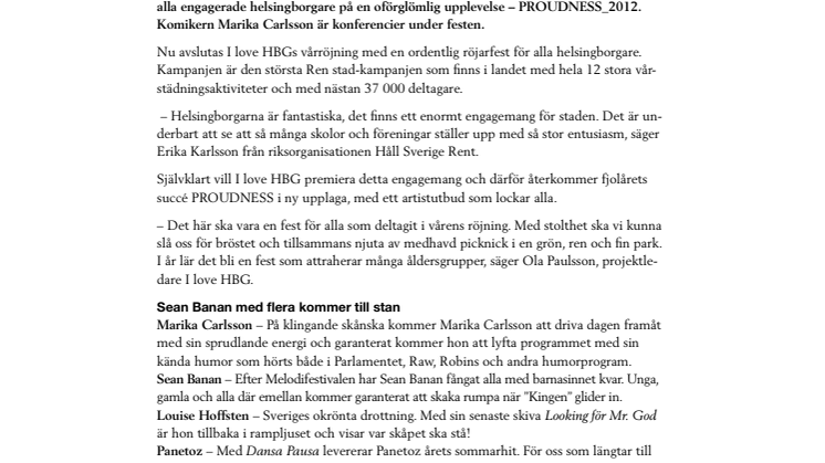 Sean Banan, Louise Hoffsten och Marika Carlsson kommer till Proudness_2012