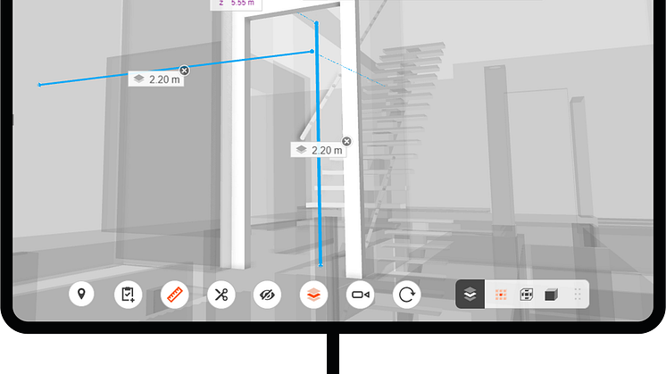 Providing a wide set of measurement tools within Bimplus provides a truly digital environment for model collaboration. 